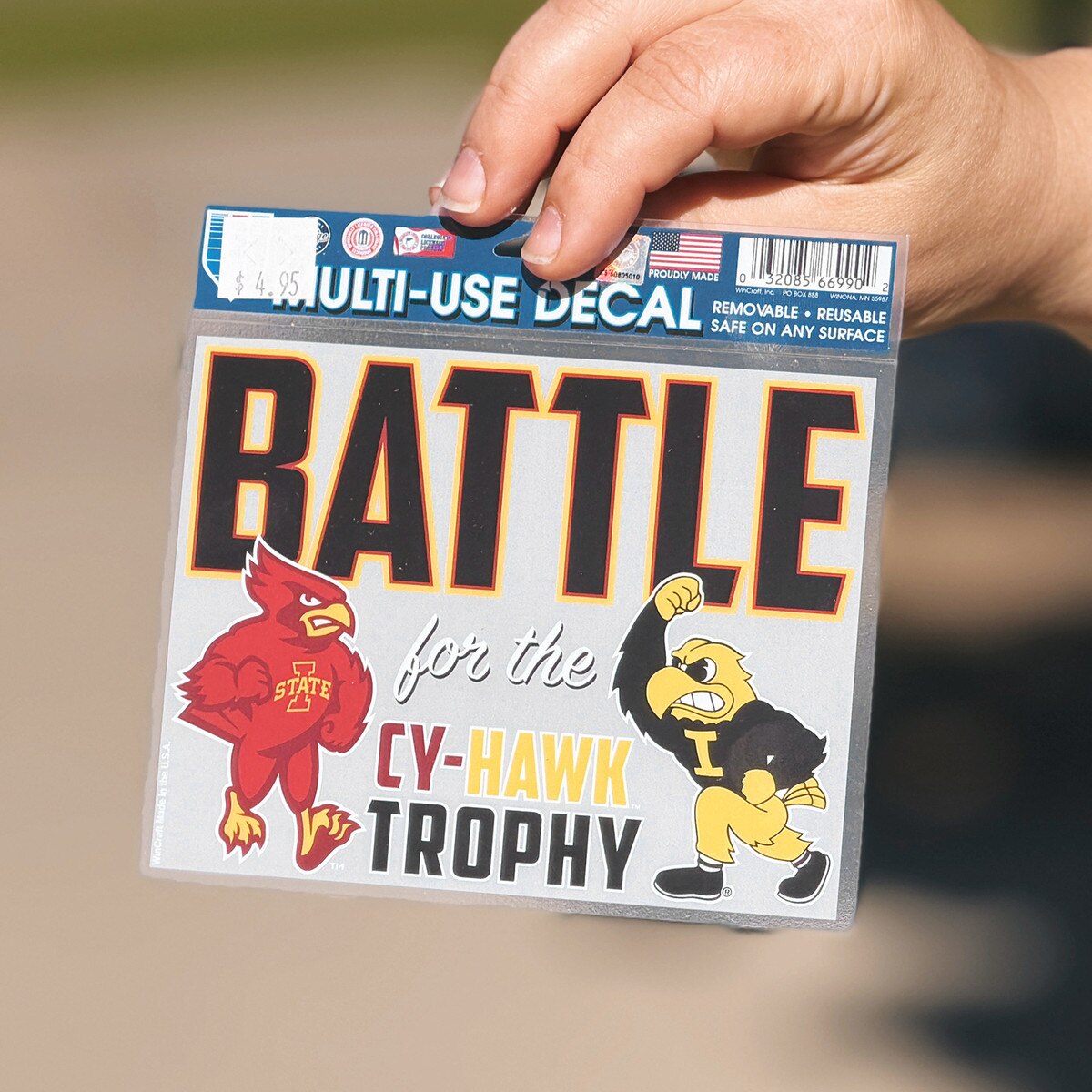 Wincraft Battle for Cy-Hawk Multi-Use Clear Decal